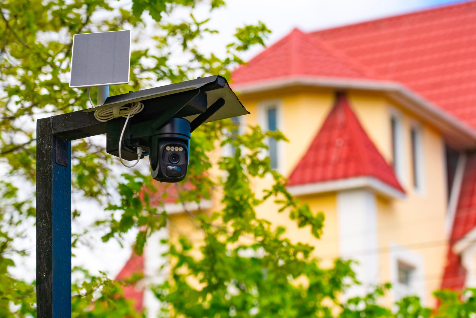 CCTV Camera Installation Melbourne 4 solar powered security camera mounted in front of 2026 06 11 15 28 27 utc scaled